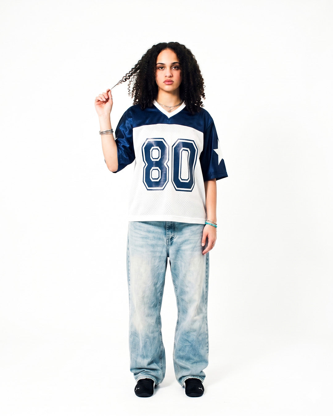 V80 JERSEY WHITE x NAVY