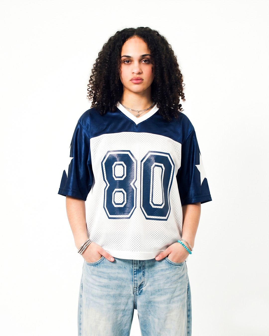 V80 JERSEY WHITE x NAVY