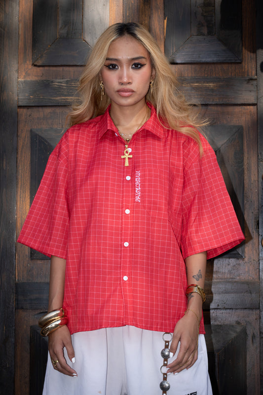 RED BOXY SHIRT