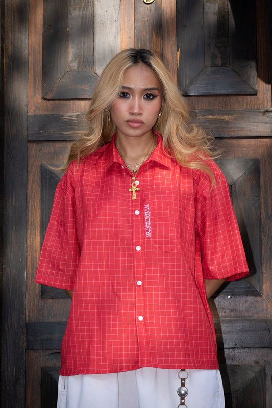 RED BOXY SHIRT